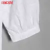 Mujeres de gran tamaño bordado blusa romántica manga larga chic camisa femenina tops 6h7 210416