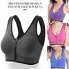 Sport Bras för kvinnor Est Zip Front Bra Trådlös post Aktiv Yoga Sport Workout Fitnes Outfit