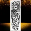 10 stks Volledige Arm Fashion Tattoos Sticker Realistische Kwaad Ogen Tijdelijk Voor Vrouwen Mensleeve Fake Death Skull Rose Pasta