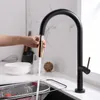 Kitchen Faucet Pull Out Water Mixer Tap Single Handle 360 Rotation Shower Faucets Touch intelligent temperature change