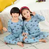 Seamless Thermal Kids Long Sleeve Autumn Winter Underwear Set Teenage Boys Girl Pajamas Child Sleepwear 4 6 10 12 Y 211130