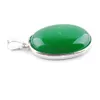 WOJIERER NATUURLIJKE BLAUWE VEES Steen Jade Gem Stone Hanger Ovaal Bead Verzilverd Healing Reiki Chakra voor Ketting Sieraden BN377