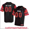 Stitched 2020 Men's Women Youth #70 Jackson Barton Utah Utes Black NCAA Football Jersey Custom any name number XS-5XL 6XL