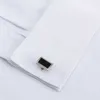 Men's Classic French Cuffs Solid Dress Shirt Covered Placket Formal Business Standard-fit Long Sleeve Office Work White Shirts 210714