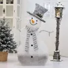 Decorazioni natalizie in ferro battuto floccaggio pupazzo di neve bancone decorazione centro commerciale supermercato decorazioni scena natalizia navidad P0828