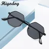 Higodoy Polygon Sonnenbrille Männer Vintage Octagon Metall Sonnenbrille Luxusmarke Goggle Gafas6570721