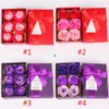 Artificial Fake Flower Gift Box Rose Scented Bath Soap Flowers Set Valentines Mother Day Gifts Wedding Party Decorative Flowers RRB13314