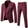 Borgoa trajes de hombre esmoquin para que use el novio 3 piezas boda caballeros honor mejor Formalna traje X0909