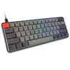 RGB LED Backlit Wired Mechanical KeyboardPortable Compact Waterproof Mini Gaming Keyboard 61 PBT Keycaps Gateron Switcs