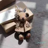 fahion Bag Charm Chain Vintage Cartoon Bear Toy Doll Ornamenti per auto per amiche Regalo Portachiavi Donna