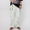 Pantalones de hombre a cuadros Tie Dye Baggy Jogger Hip Hop algodón 2022 otoño Harajuku Streetwear pantalones de chándal Casual moda Track