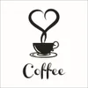 Lovely personality coffee cup kitchen household adornment wall stickers on the wall of sitting room 210420