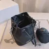 Super Mini Designer Bucket Bag Women Shoulder Purses Cute New Summer Black Canvas Luxurys Chain Crossbody Bags Handbags Whole237T