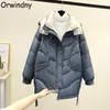 Orwindny Women Winter Jacket Thicken Warm Student Long Coat Hooded Solid Snow Slijting Parkas Vrouwelijke Plus Size S-3XL 211008