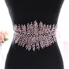 Wedding Sashes TRiXY SH238-W Exquisite Water Red Designer Bridal Belt Crystal Waist Women Jewel Rhinestone