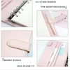 A6 Планировщик переплета Pink Book Binder и 12 кусочков 6 отверстий переплет для застежки -молнии.