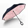 hot Inverted Reverse Umbrella c handle Windproof Reverse Rain Protection Umbrella Handle Umbrellas Household Sundries sea shipping DAS362