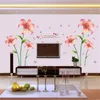 Nouveau 3D Love Lily fleurs roses salon la parure de ménage de la chambre stickers muraux sur le mur AY9274 210420