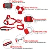 Huisdier nylon nylon hond harnas met leiband trainingsharnas stop met trekwerk op lood klein medium grote 210729