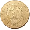 França 1862 B - 1869 B 5 peças data para escolher 100 francos artesanato banhado a ouro cópia decorar enfeites de moedas réplicas de moedas decoração de casa287T