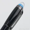 Limited Edition Space Exploration Blue Transucent Dome Black Harts Circle Cove Ballpoint Pen Classique Metal Writ Pens1766740