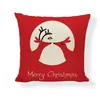 クリスマスリネンの枕カバー赤いシリーズサンタクロースの枕彼のソファーの装飾211207