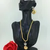 ￖrh￤ngen halsband mejewelry h￤ngsmycken set afrikansk 24k guld f￤rgupps￤ttningar f￶r kvinnliga g￥vor