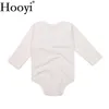 Personnalisé blanc bébé garçons body unisexe nouveau-né vêtements imprimer cadeau personnel une pièce combinaison 100% coton bébé vêtements 210413
