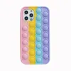 Bubble Cases för iPhone 12 11 13 Pro Max Mini 7 8 XS XR SE Cover Reliver Stress Fidget Toys Push Bubble Antistress2283758