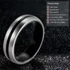 Anneaux de mariage Bandes en fibre de carbone pure de 6 mm pour hommes et femmes avec bague de fiançailles en titane pour femmes Anniversaire