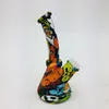 6.5 Inch Silicone Bong Beaker Smoking Water Pipes Rigs Cartoon Camouflage Colour Design With Silicones Downstem 14mm female Unbreakable Oil Rig Bongs Glass Bowl