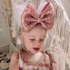 2021 bebês infantis meninas lantejoulas bowknot faixas de cabelo lantejoulas de mão de headwear glitter cure crianças bebê princesa headwraps
