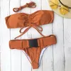 Women's Swimwear Women's 2022 Sexy Striped Women Bikini Sets Padded Thong Woman Bathing Suits Monokini Beach Girl 2 Piece Swim Clothes