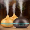 KBAYBO Aroma Diffuser Air Purifier Humidifier wood grain Essential Oil Diffusers 7 color night light Mist Maker Fogger for home 210724
