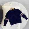 Kids Sweater Girls Boy Fashion Pullover Knitted Sweatshirts Letter Hooded Sweaters Baby Child Casual Warm Winter Top 8 Styles Size 90-140