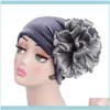 Bonnet / Skl Chapeaux Casquettes Chapeaux, Foulards Gants Mode Imixlot Simple Femmes Élégantes Polyester Grande Fleur Turban Cap De Noce Musulman Hijab