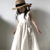 Girl Dress New Spring Summer Kids Clothing Sweet Cute Toddler Girl Princess Linen Dresses Casual Japan Casual Fashion Clothes Q0716