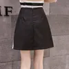 Letnia spódnica kobiety wysoka, krótka spódnica Bezpieczeństwo luźne swobodne plisowane aline plus rozmiar krótkie mini spódnice żeńskie strój 210412