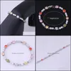 Bracelets Jewelrylove Monologue Prong Setting Colorf Crystal Cubic Zirconia Sier Color Bracelet Length 18.5 Cm S0253 Fast Link Chain Drop D