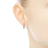 Heart Hoop Örhängen Originalbox för Pandora 925 Sterling Silver Små öronring för Kvinnor Mens Örhängen