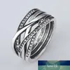 Original durchbrochene Ewigkeit verschlungene Kristallringe für Frauen 925 Sterling Silber Ring Hochzeit Party Geschenk Europa Schmuck Fabrikpreis Expertendesign Qualität Neueste