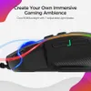 PICTEK PC278 Gaming Ergonomic Wired Computer Mouse Gamer 8 Buttons Programmable Mice with 8000 DPI RGB Backlit PC Game