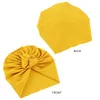 Womens Knotted Stretch Hijab Turban Hat Muslim Solid Bonnet Scarf Headwear Cap Head Wrap Chemo Beanies Hair Accessories