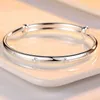 Kofsac 2021 Hot Silver Color Bangles for Women Fashion Leaf Bracelet Lady Bangle Daily Wear Jewelry Gifts Wholesale Q0719