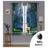 2021 Modern Window Treatment Curtains Printing Blackout Shading For Living Room Kids Bedroom Beautiful landscape Curtain Decor