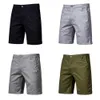 2020 Novo Verão 100% algodão calções sólidas homens de alta qualidade Negócios casuais sociais elásticos cintura homens shorts 10 cores shorts de praia x0628