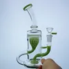 Unieke Bong Klein Douchet Percelen Hoofddiensten Hoofddienst Glazen Bongs Recycler Lavendel Kleur Torus Olie DAB Rigs 14mm Vrouwelijke Joint Water Pijpen met Kom Groothandel XL1943