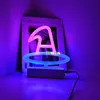 Multi Styles LED Neon Sign Heks Hoed Gevormde Indoor Night Tafellamp Halloween Decoratie Lichten met batterij of USB Powered