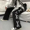 Japanese Streetwear Men Black Harajuku Pants Man Wide Leg Trousers Hip Hop Elastic Waist Loose Sport Casual Gray Sweatpants X0615