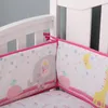 مجموعات الفراش لطيف الكرتون مصدات سرير الطفل 4 قطع المحيطة سرير محيط حول وسادة مهد حامي وسادة